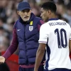 Thomas Tuchel and Jude Bellingham of England
