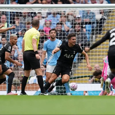 Tottenham Hotspur's Joao Palhinha celebrates scoring
