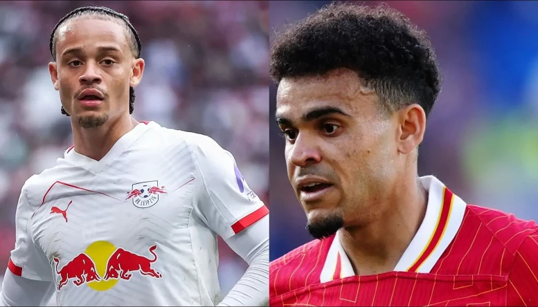 Xavi Simons and Luis Diaz